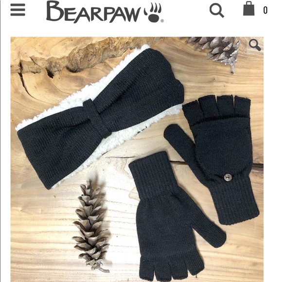 BearPaw Headband and Pop Top Hand Wear Set - Picture 1 of 3